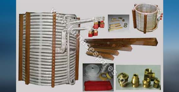 Melting Induction Furnace Spare, Melting Furnace Coil, Induction Furnace Spare, Induction Melting Furnace Spare, Refractory Top Bottom Cast, Furnace Selector Switches, Induction Furnace Assembly Parts